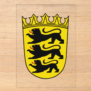 Coat of arms of Germany state Baden-Wurttemberg Acrylic Invitations