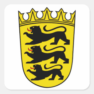 Coat of arms of Germany state Baden-Wurttemberg Square Sticker