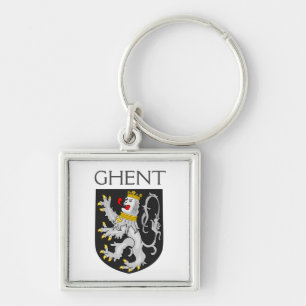 Coat of Arms of Ghent, Belgium Keychain