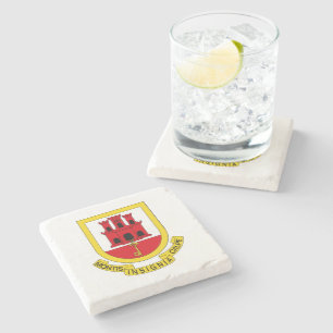 Coat of Arms of Gibraltar Stone Coaster