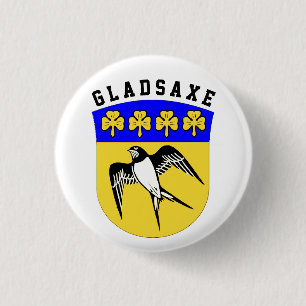 Coat of Arms of Gladsaxe, Denmark 1 Inch Round Button