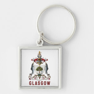 Coat of Arms of Glasgow, SCOTLAND Keychain