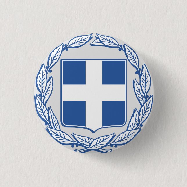 Coat of arms of Greece 1 Inch Round Button (Front)