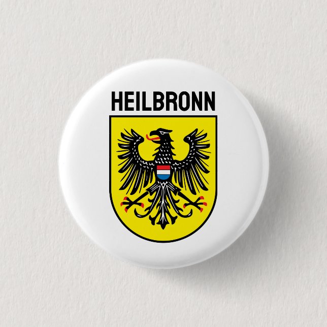 Coat of Arms of Heilbronn, Germany 1 Inch Round Button (Front)