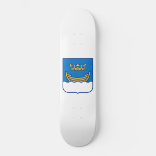 Coat of Arms of Helsinki (Finland) Skateboard