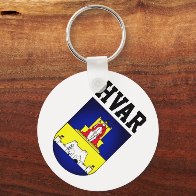 Coat of arms of Hvar - Croatia Keychain (Back)