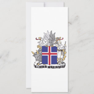 Coat of Arms of Iceland Mythical Guardians Art Invitation