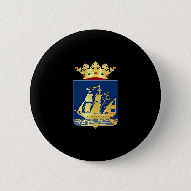 Coat of arms of IJlst 2 Inch Round Button (Front)