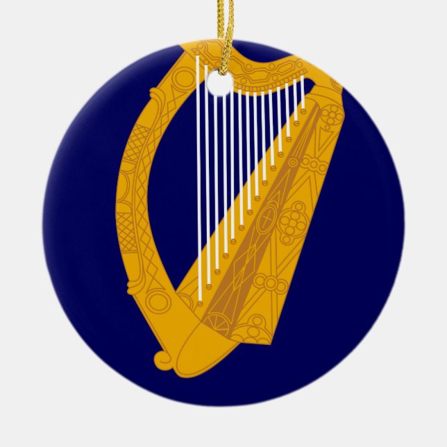 Coat of arms of Ireland - Irish Emblem Ceramic Ornament (Front)