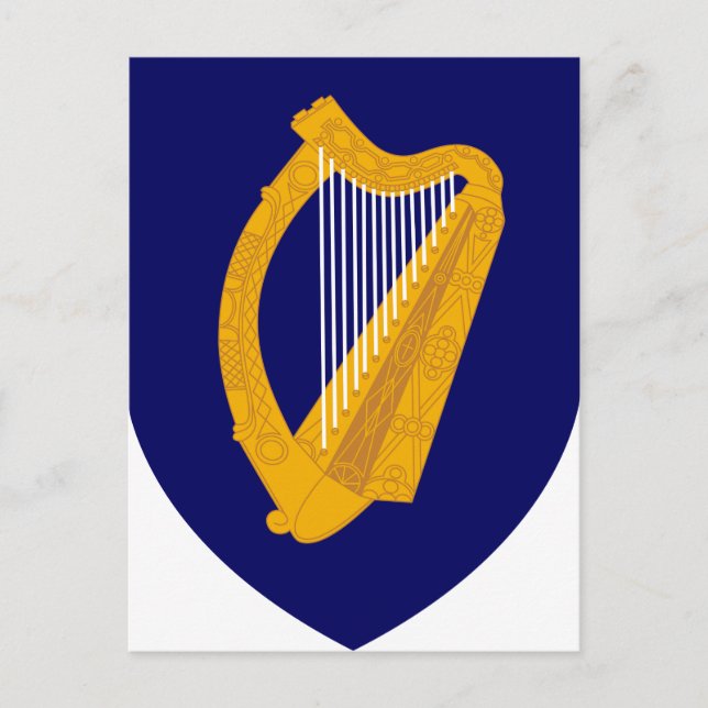 Coat of arms of Ireland - Irish Emblem Postcard (Front)