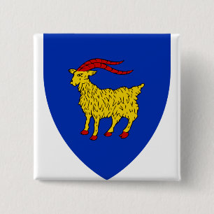 Coat of arms of Istria in Croatia 2 Inch Square Button