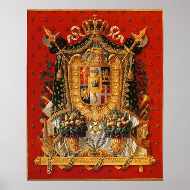 Coat of Arms of Italy, design for a tapestry Poster (Front)