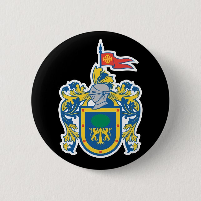 Coat of Arms of Jalisco, Mexico 2 Inch Round Button (Front)