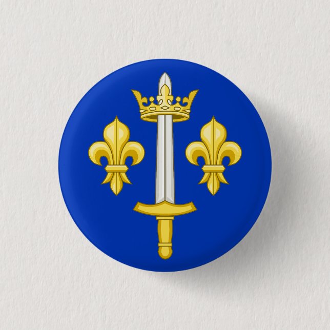 Coat of Arms of Jeanne d'Arc 1 Inch Round Button (Front)