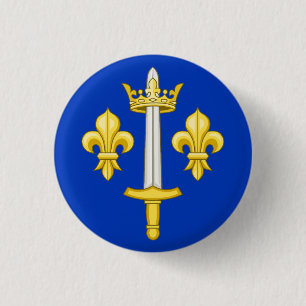 Coat of Arms of Jeanne d'Arc 1 Inch Round Button