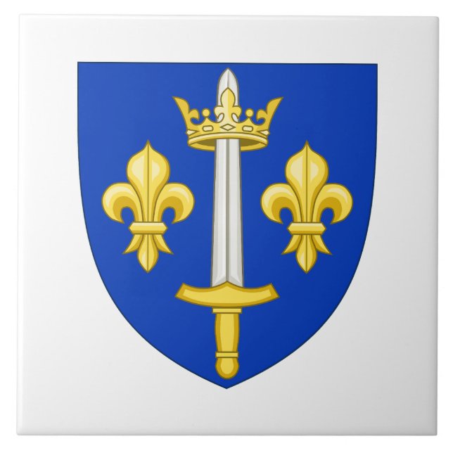 Coat of Arms of Jeanne d'Arc Tile (Front)