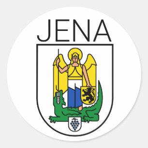 Coat of Arms of Jena - Thüringen, GERMANY Classic  Round Sticker