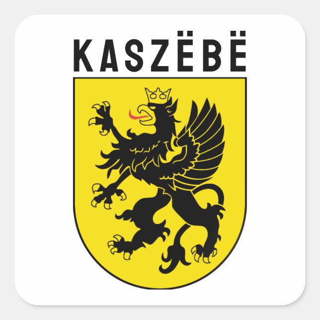 Coat of Arms of Kashubia Square Sticker (Front)