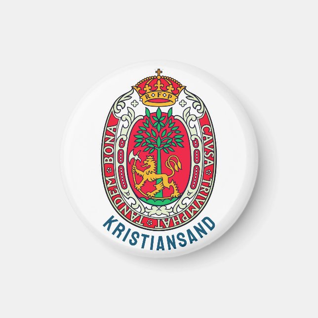 Coat of Arms of Kristiansand, NORWAY Magnet (Front)