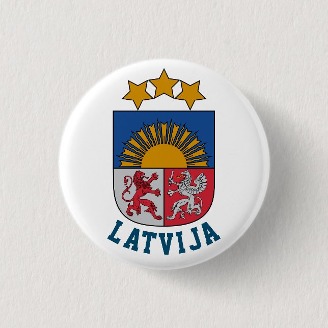 Coat of arms of Latvia 1 Inch Round Button (Front)