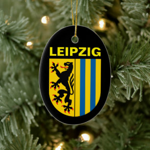 Coat of Arms of Leipzig, Germany Ceramic Ornament