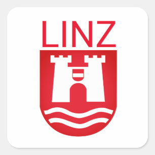 Coat of Arms of Linz, AUSTRIA Square Sticker