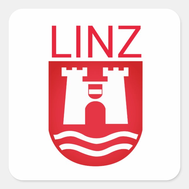 Coat of Arms of Linz, AUSTRIA Square Sticker (Front)