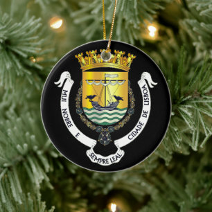 Coat of Arms of Lisbon, Portugal Ceramic Ornament