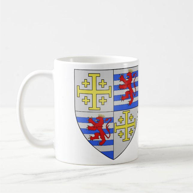 Coat Of Arms Of  Lusignan Of Cyprus And Jerusalem Coffee Mug (Left)