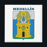 Coat of Arms of Medellín, Colombia Magnet<br><div class="desc">Coat of Arms of Medellín,  Colombia.  Image is attributed to SajoR.</div>