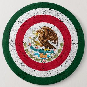 Coat of arms of Mexico Retro 6 Inch Round Button