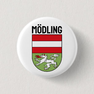 Coat of Arms of Mödling, AUSTRIA 1 Inch Round Button