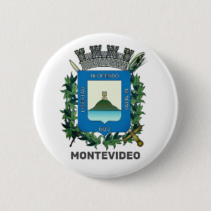 Coat of Arms of Montevideo, Uruguay 2 Inch Round Button