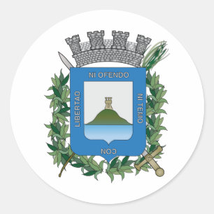 Coat of Arms of Montevideo, Uruguay Classic Round Sticker