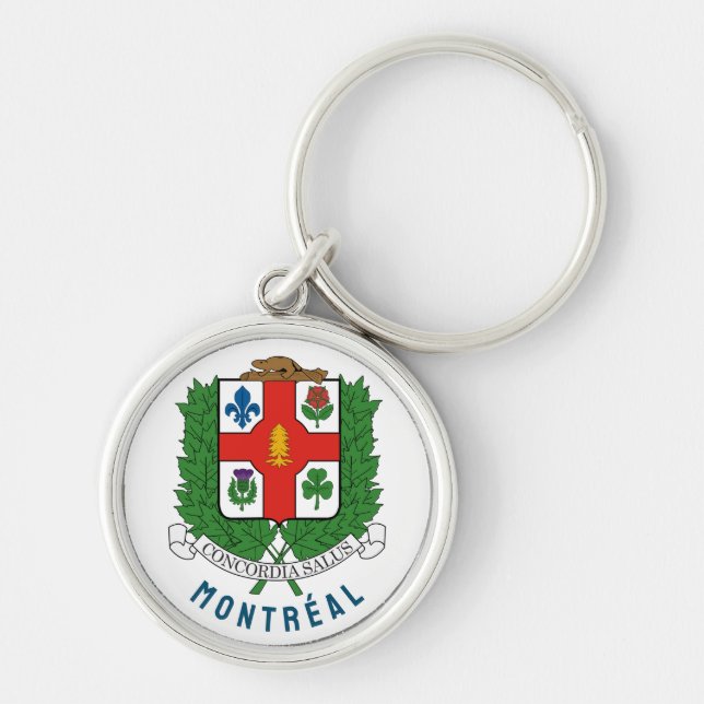 Coat of Arms of Montreal, CANADA Keychain (Front)