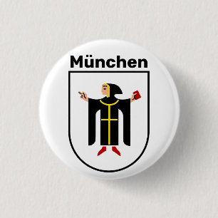 Coat of Arms of Munich 1 Inch Round Button