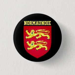Coat of Arms of Normandy - FRANCE 1 Inch Round Button