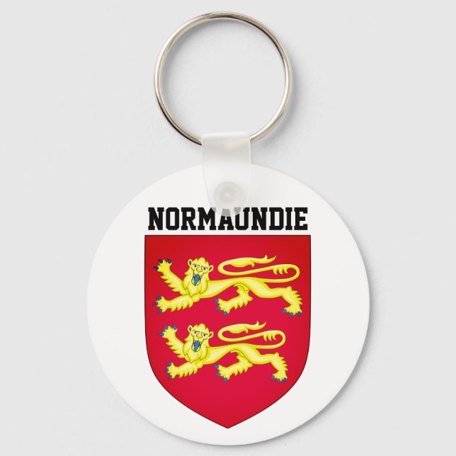 Coat of Arms of Normandy - FRANCE Keychain (Front)
