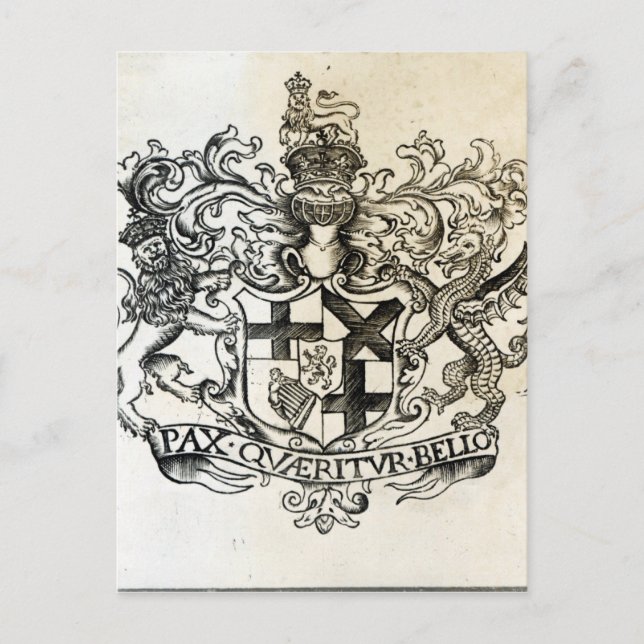 Coat of arms of Oliver Cromwell Postcard (Front)