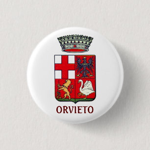 Coat of Arms of Orvieto, Italy 1 Inch Round Button