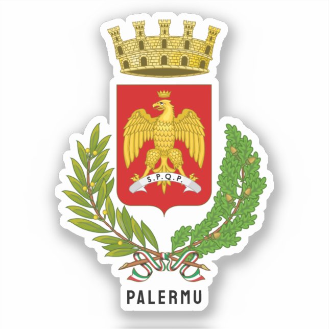 Coat of arms of Palermo - city, Sicily (Front)