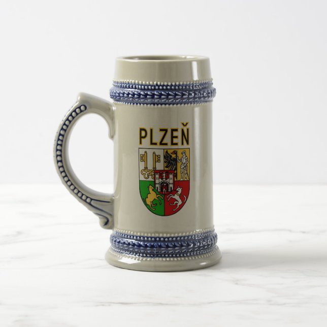 Coat of Arms of Plzeň, Czech Republic Beer Stein (Left)