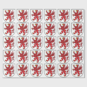 Coat of Arms of Pomerania Majestic Griffin Art Wrapping Paper