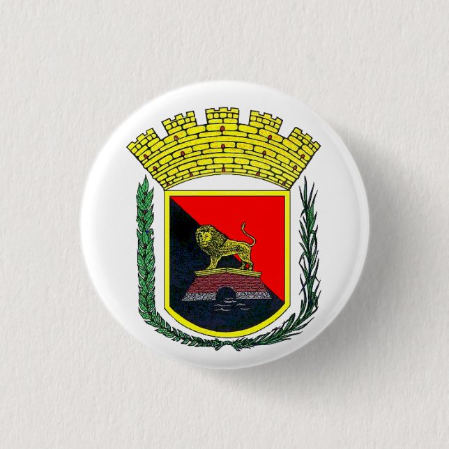 Coat of Arms of Ponce, Puerto Rico 1 Inch Round Button (Front)