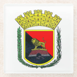 Coat of Arms of Ponce, Puerto Rico Glass Coaster