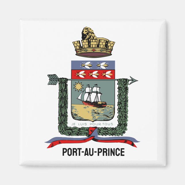 Coat of Arms of Port-au-Prince, HAITI Magnet (Front)