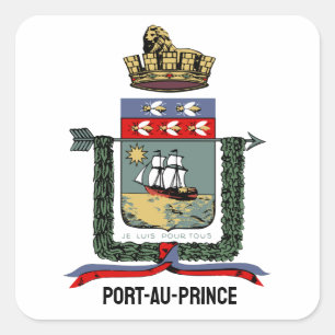 Coat of Arms of Port-au-Prince, HAITI Square Sticker