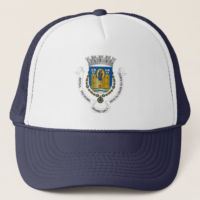 Coat of Arms of Porto, PORTUGAL Trucker Hat (Front)