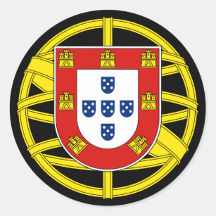 Coat of Arms of Portugal (Lesser coa) Classic Round Sticker