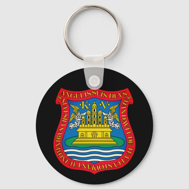 Coat of Arms of Puebla de los Ángeles, México Keyc Keychain (Front)